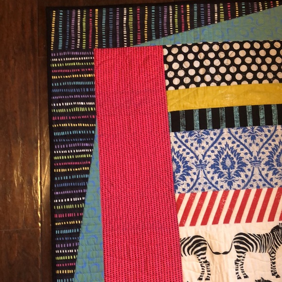 Quilted Wall Art. 34”wX49”h ‘Zebras Head to Tail’